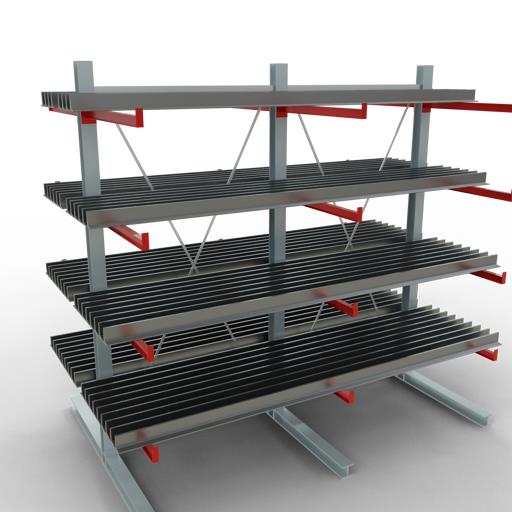 Doppelseitiges Kragarmregal-Set K6000 (für schwere Belastungen)