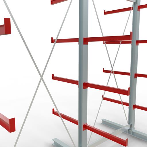 Doppelseitiges Kragarmregal-Set K6000 (für schwere Belastungen)