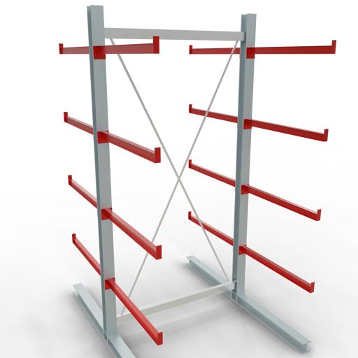 Doppelseitiges Kragarmregal-Set K6000 (für schwere Belastungen)