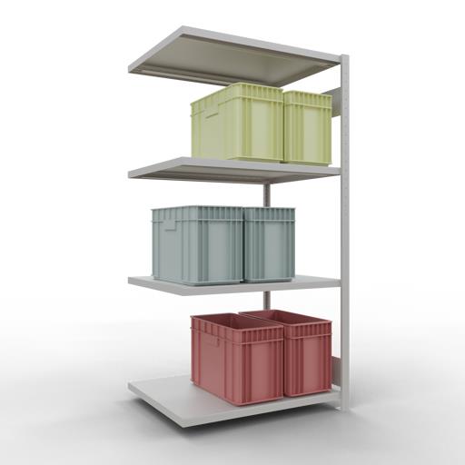 Stecksystem Anbauregal, MULTIplus 330 kg, beidseitig nutzbar (Längenriegel)