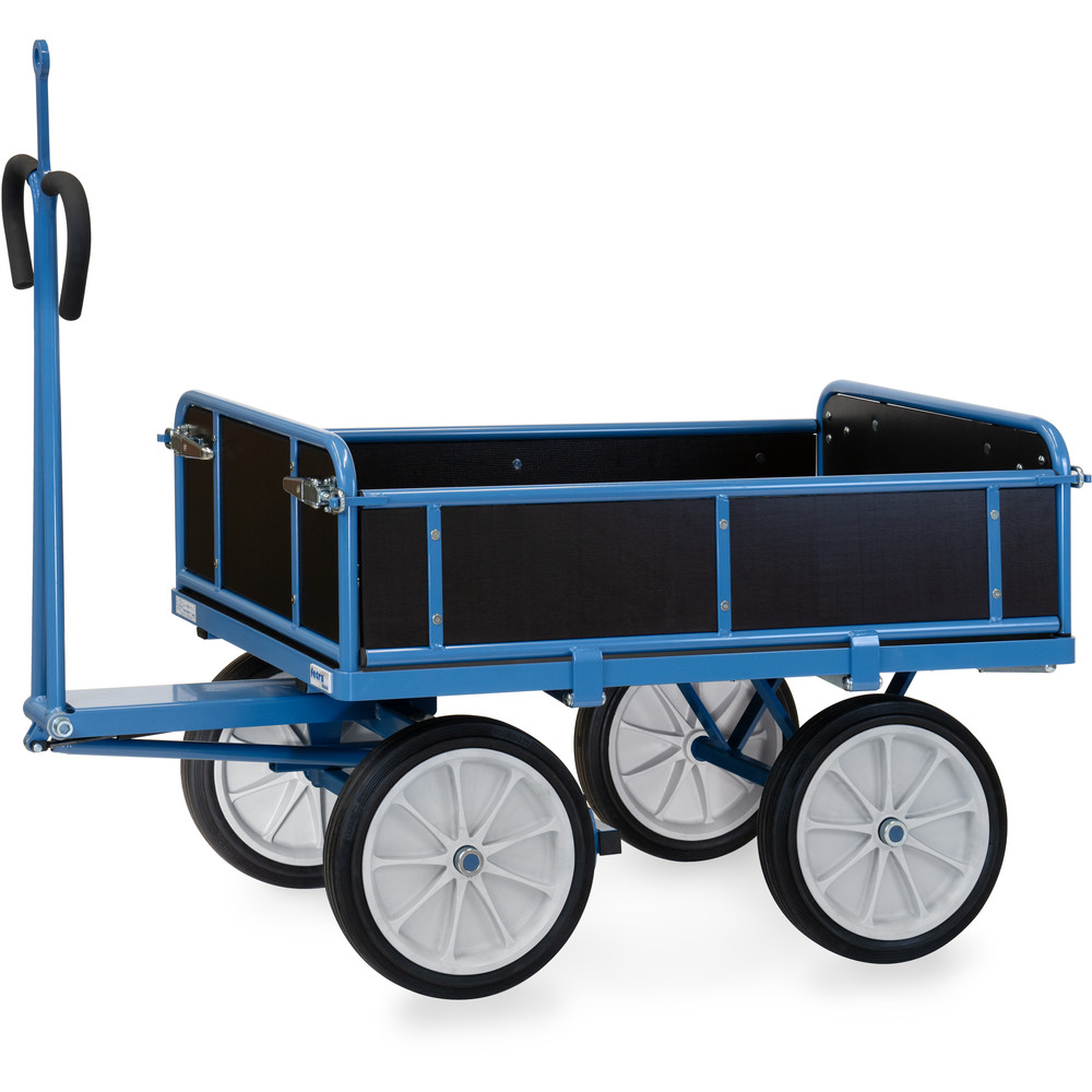 Großer Handpritschenwagen mit Bordwänden, Tragkraft 1000 kg | fetra 6454VZ