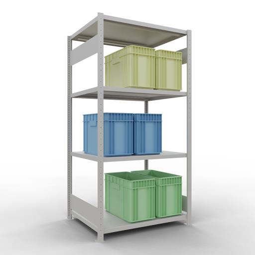 Stecksystem Grundregal, MULTIplus 330 kg, beidseitig nutzbar (Längenriegel)