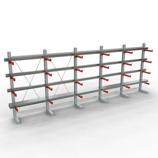 Einseitiges Kragarmregal-Set K3000 (für mittlere Belastungen)