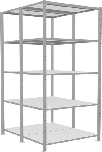 Stecksystem Doppel-Grundregal, MULTIplus 250 kg, mit Längenriegel