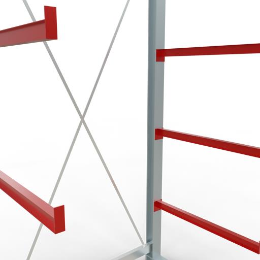 Einseitiges Kragarmregal-Set K6000 (für schwere Belastungen)