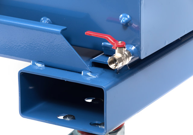 Selbstkipper mit Staplertaschen, 1000 kg, brillantblau