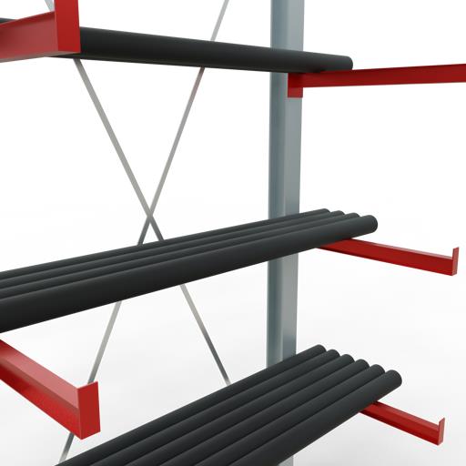 Einseitiges Kragarmregal-Set K6000 (für schwere Belastungen)