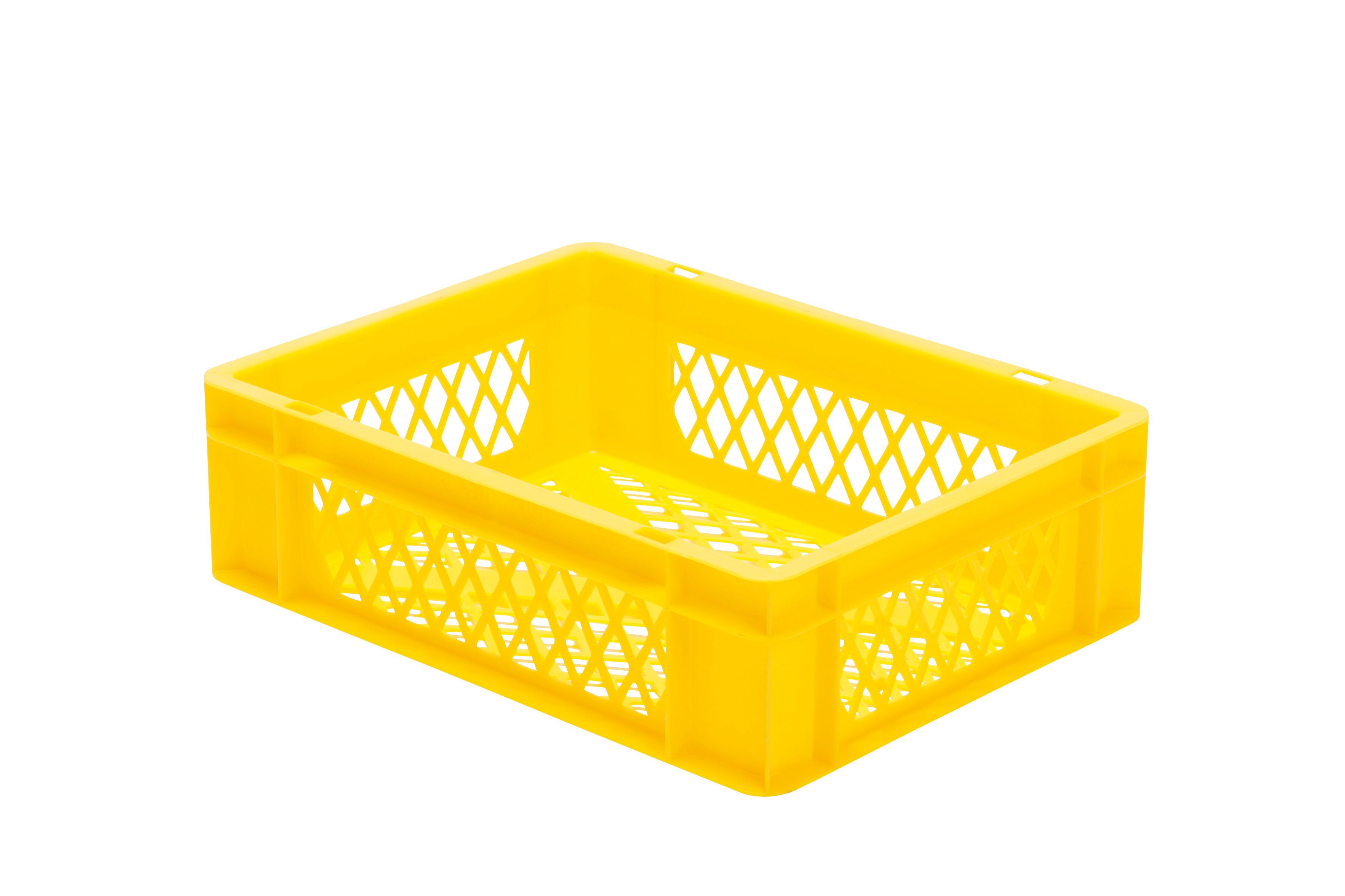 4 Stück Transport-Stapelkasten TK, L400 x B300 mm, Wände & Boden durchbrochen