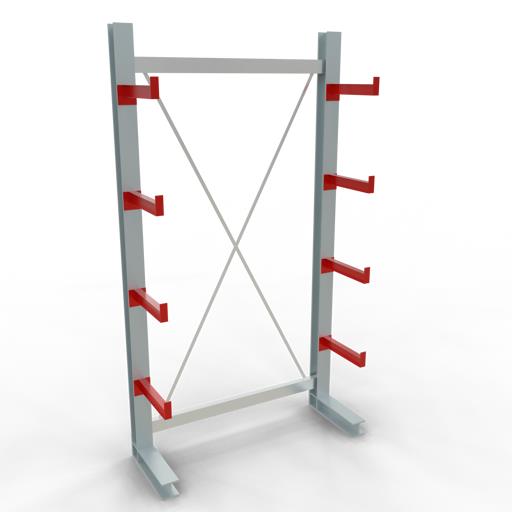 Einseitiges Kragarmregal-Set K3000 (für mittlere Belastungen)