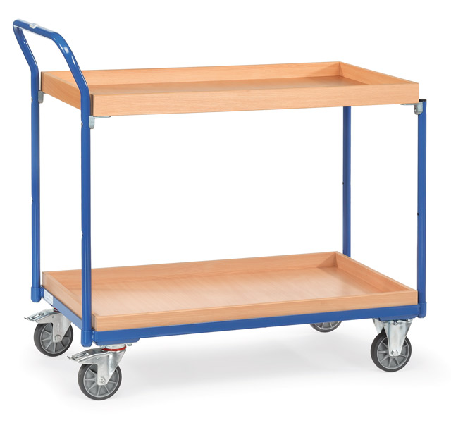 Leichter Tischwagen, Tragkraft 300 kg, mit Kastenboden
