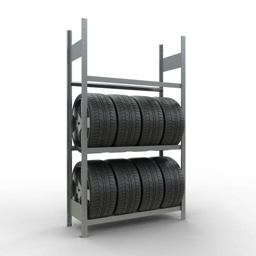 Räderregal mit reifenschonenden Traversen, verzinkt
