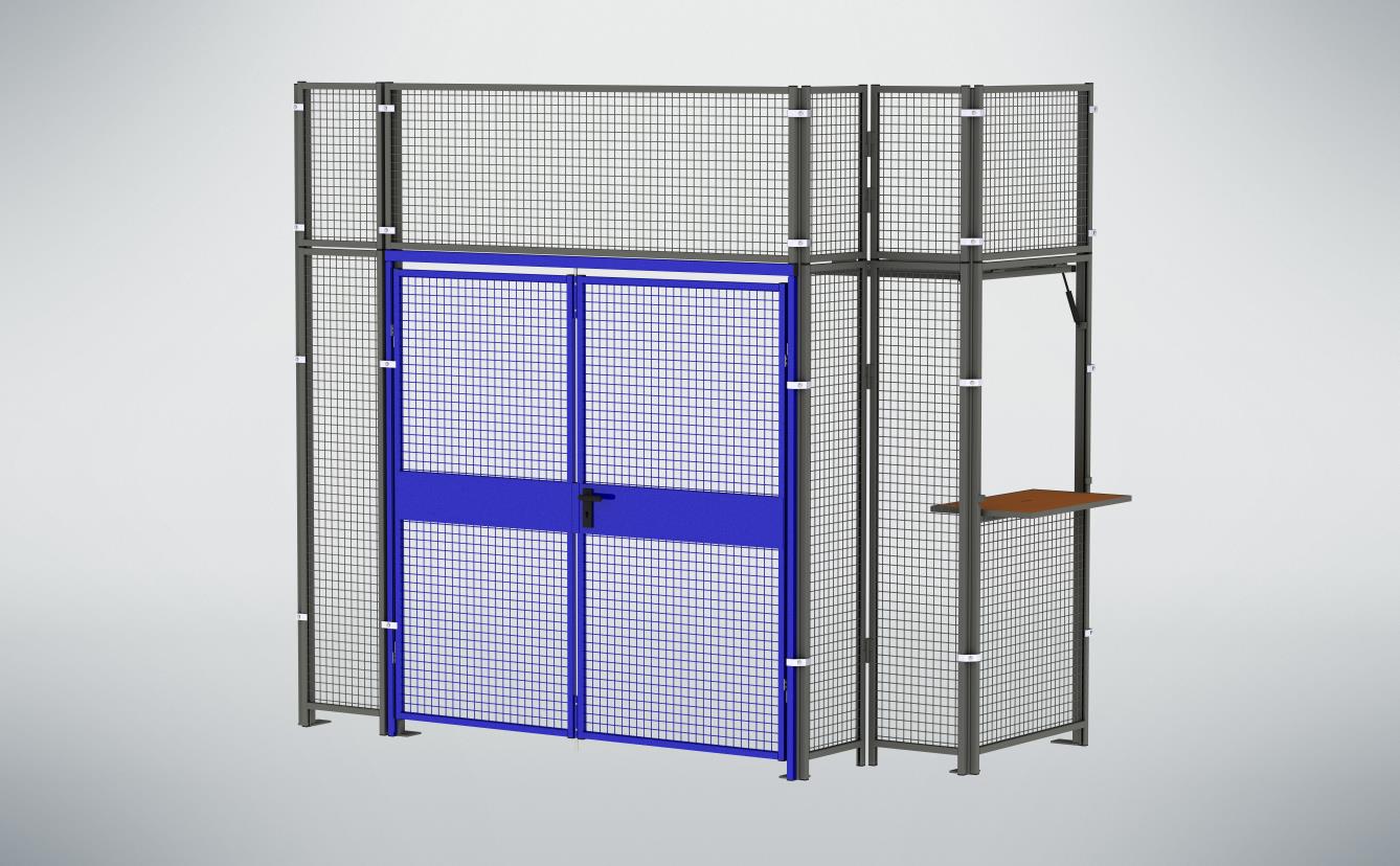 Doppeltür mit durchsichtiger Acrylglas-Füllung (System 9200)