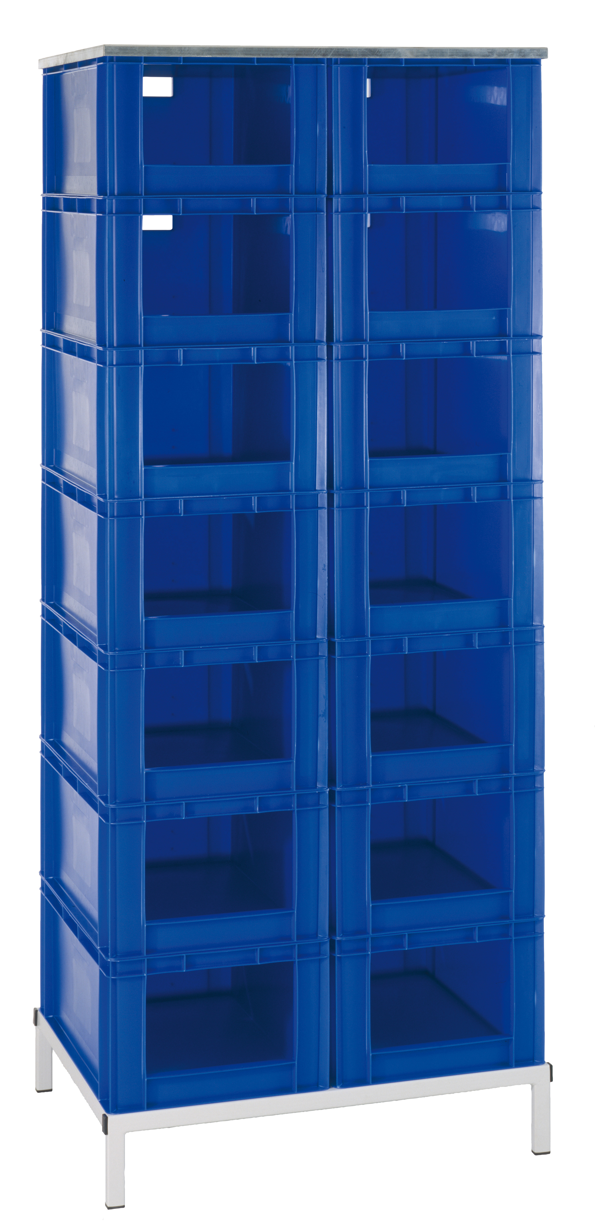 Stationäres VTK-Stapelkasten-Regal (L815 x B607 mm)