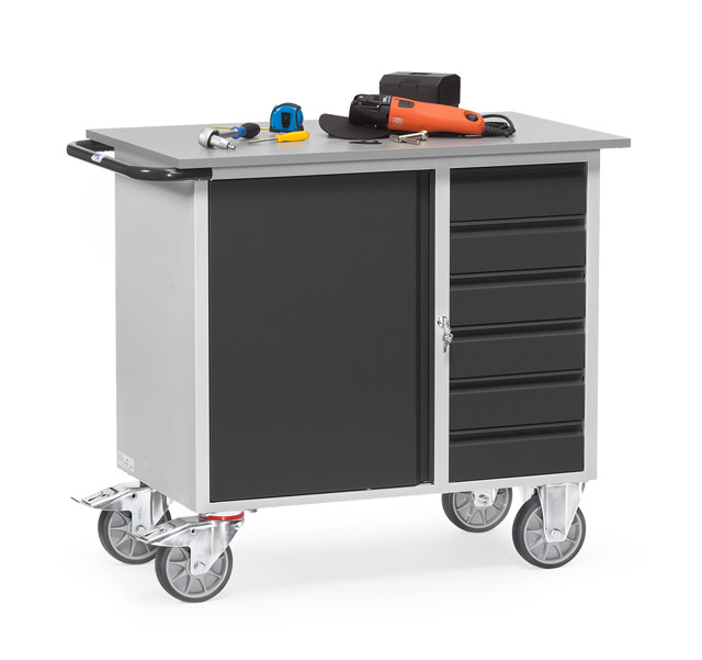 Werkstattwagen mit Abrollrand, Tragkraft 400 kg